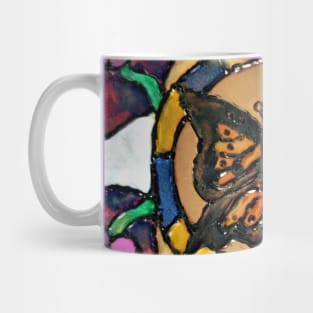 Stained Glass Spring Monarch Butterfly Mug